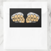 Muay Thai-Stickers Rechthoekige Sticker (Tas)