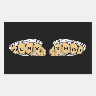 Muay Thai-Stickers Rechthoekige Sticker