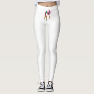 Muay Thai-strijder in waterverf Leggings