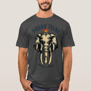 Muay Thai Tattoo Olifant Geboren om te vechten T-shirt