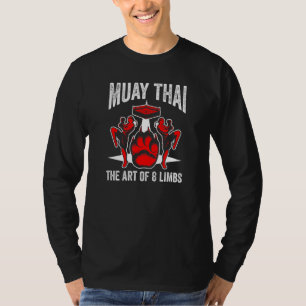 Muay Thai Tha Kunst van 8 Ledematen Strijder Marti T-shirt