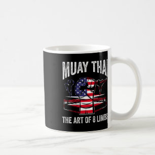 Muay Thai Tha Kunst Van 8 Ledematen Vechters Vecht Koffiemok