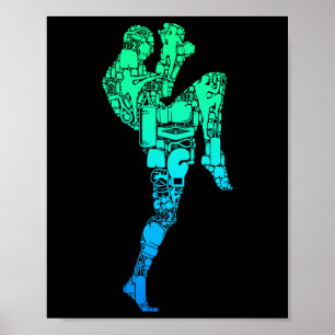 Muay Thai Thai Boxes Taekwondo Boys Kinderen Manne Poster