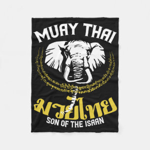 Muay Thai Thai Boxing Elephant Gift Martial Arts Fleece Deken