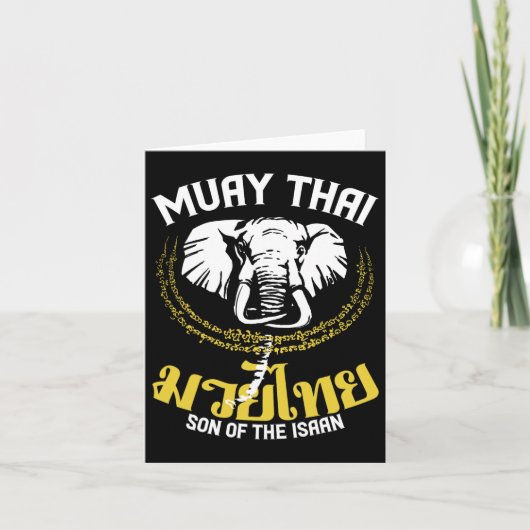 Muay Thai Thai Boxing Elephant Gift Martial Arts Kaart (Voorkant)
