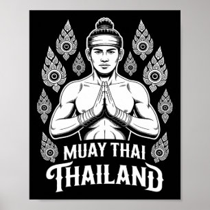 Muay Thai Thailand Tiger Fighter Training Poster