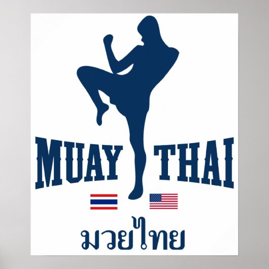 Muay Thai Thailand USA Poster (Voorkant)