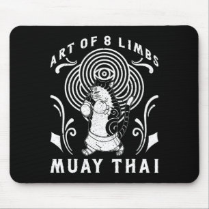Muay Thai Thailand Vuist Ring Knie Vechter Technie Muismat