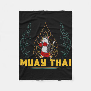 Muay Thai Thailand Vuist Ring Knie Vechttechniek Fleece Deken