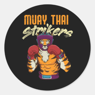 Muay Thai Tiger Thai Boksen Thailand Kickboksen 1 Ronde Sticker