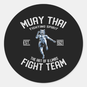 Muay Thai Tiger - Thais Boksen en Kickboksen Cadea Ronde Sticker