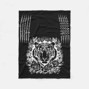 Muay Thai Tijger Tattoo Kickboksen Aziatische Cult Fleece Deken