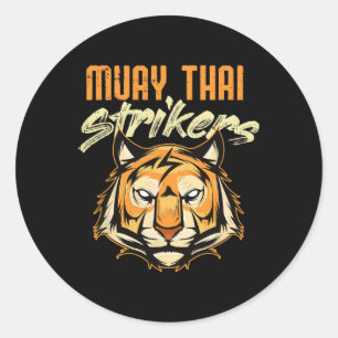 Muay Thai Tijger Thaise Boksen Thailand Kickboksen Ronde Sticker