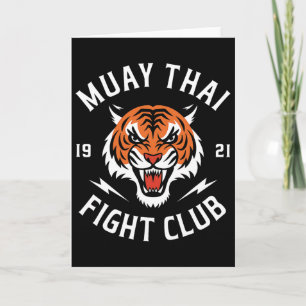 Muay Thai Tijger Vecht Kickboksen Vechters Thaibox Kaart