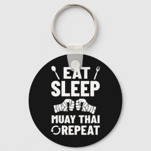 Muay Thai Training Vechters Kickboksen Beginner Bo Sleutelhanger