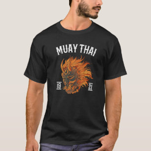 Muay Thai Vecht Oni Masker Hannya Thai Boksen T-shirt