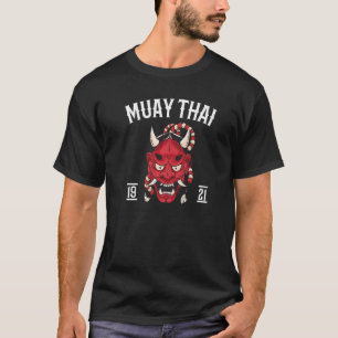 Muay Thai Vechten Japanse Oni Thai Boksen T-shirt