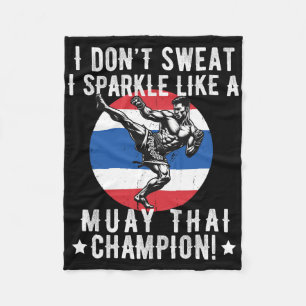 Muay thai vechter voor mannen papa jongens thai ki fleece deken