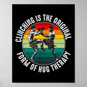 Muay thai vechter voor mannen papa jongens thai ki poster