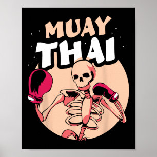 Muay Thai Vechtkunst Hobby Vechters Boksen  Poster