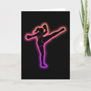 Muay Thai Vechtkunst Kickbokser Vrouwen Meisjes Ki Kaart