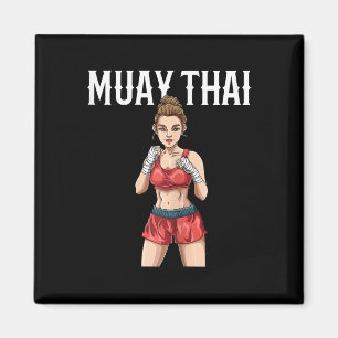 Muay Thai Vrouw - Thais Boksen En Kickboksen Magneet