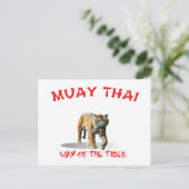 Muay Thai Way van het Briefkaart van de Tijger (Staand voorkant)