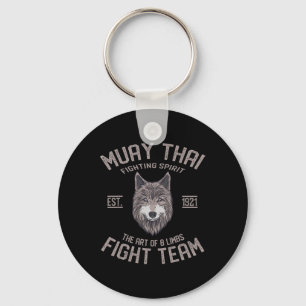 Muay Thai Wolf Thaise Boksen Kickboksen Sleutelhanger