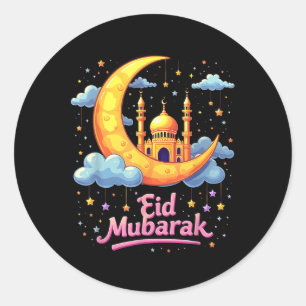 Mubarak Kareem Eid Alfitr Happy Ramadan Karim 2025 Ronde Sticker