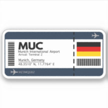 MUC Munich Airport Boarding Pass - Reizen