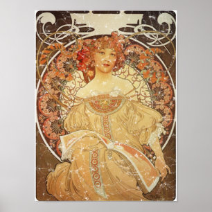 Mucha 2 - 1890 - noodlijdend Poster