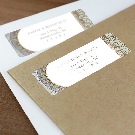 Mucha Aangepast retour adres label