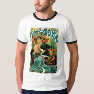 Mucha Art Nouveau: Bieres de la Meuse T-shirt