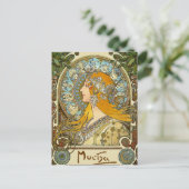 Mucha Art Nouveau Carte Postale - Zodiac - La Plum (Debout devant)