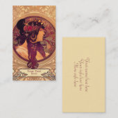 Mucha Art Nouveau - Cartes de visite Art déco (Devant / Derrière)