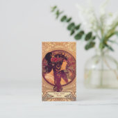 Mucha Art Nouveau - Cartes de visite Art déco (Debout devant)