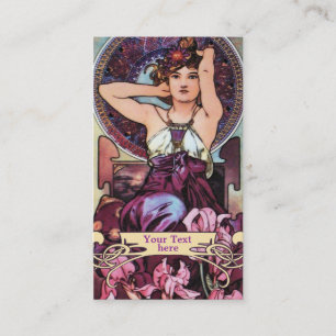 Mucha Art Nouveau - Cartes de visite Art déco