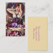Mucha Art Nouveau - Cartes de visite Art déco (Devant / Derrière)