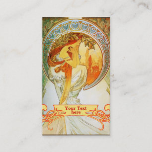 Mucha Art Nouveau - Cartes de visite Art déco