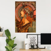 Mucha Art Nouveau Dames Soap Poster (Thuiskantoor)