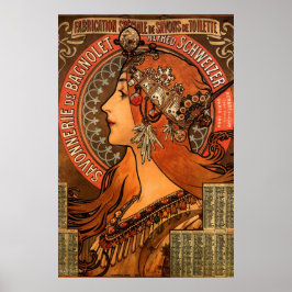 Mucha Art Nouveau Dames Soap Poster