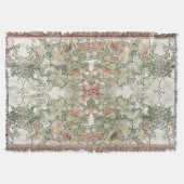 Mucha Art Nouveau Hollyhock Flowers Throw Blanket Deken (Voorkant)