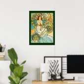 Mucha Art Nouveau Monte Carlo Poster (Thuiskantoor)