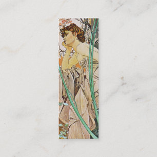 Mucha Art Nouveau Skinny Bladwijzer Visitekaartjes