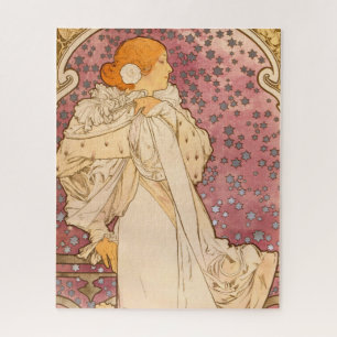 Mucha Art Nouveau Vrouw Schoonheid Legpuzzel