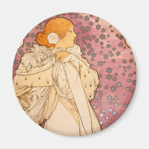 Mucha Art Nouveau Woman Beauty Magneet