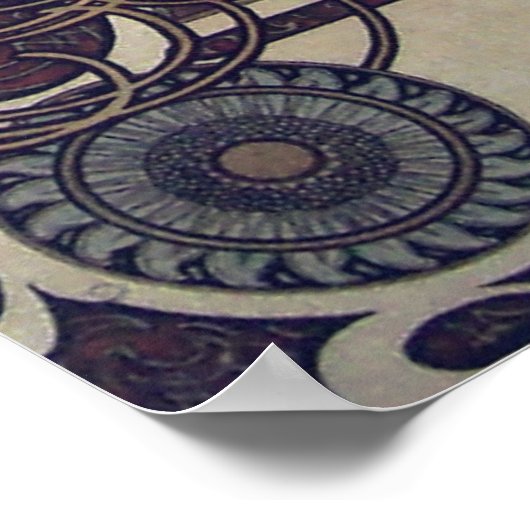 Mucha Art Nouveau Woman Franse Zodiac Post Poster (Hoek)