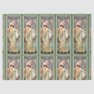 Mucha Art Nouveau Wrapping Tissue Paper Tissuepapier