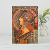 Mucha Art-uitnodigingen Kaart (Staand voorkant)