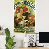  Mucha Beer Advertisement Poster (Thuiskantoor)